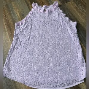 Lilac lace tank top size XL